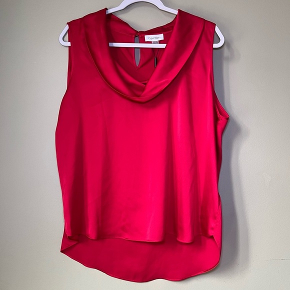 Calvin Klein Tops - Calvin Klein Satin Cowl neck top, NWT